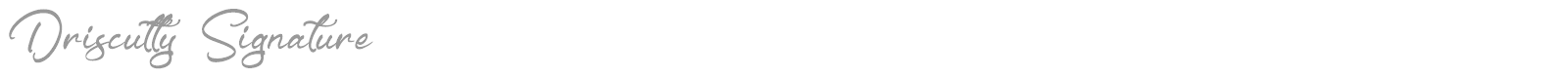 Driscutty Signature font preview
